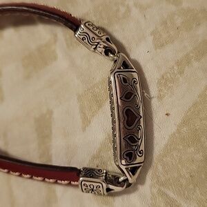 NWOT Beautiful Brighton Red Leather Bracelet
